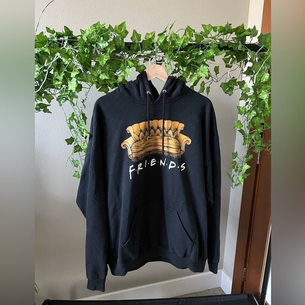 FRIENDS Black and Gold Hoodie